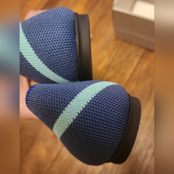 Rothy's Blue Neon Striped Flat - Picture 3 of 7